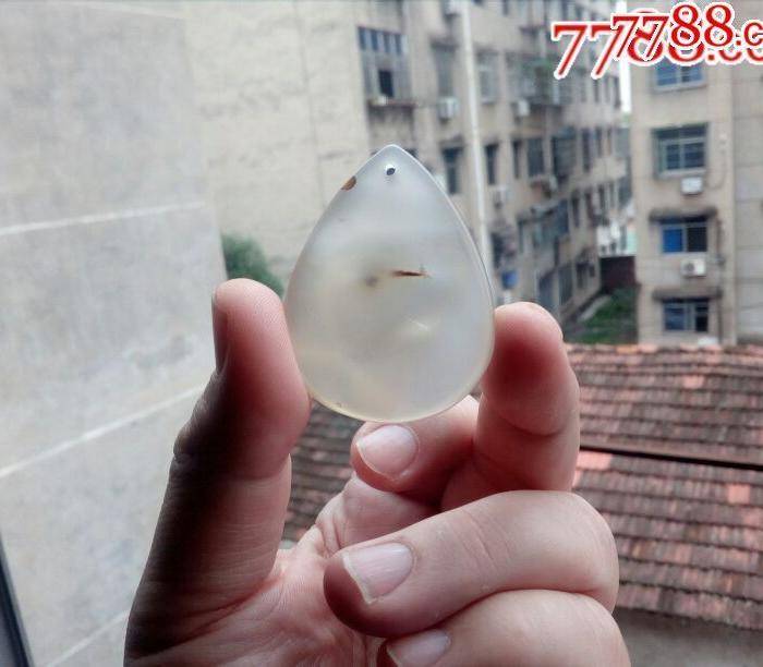 清代冰地玛瑙一帆风顺坠子图5