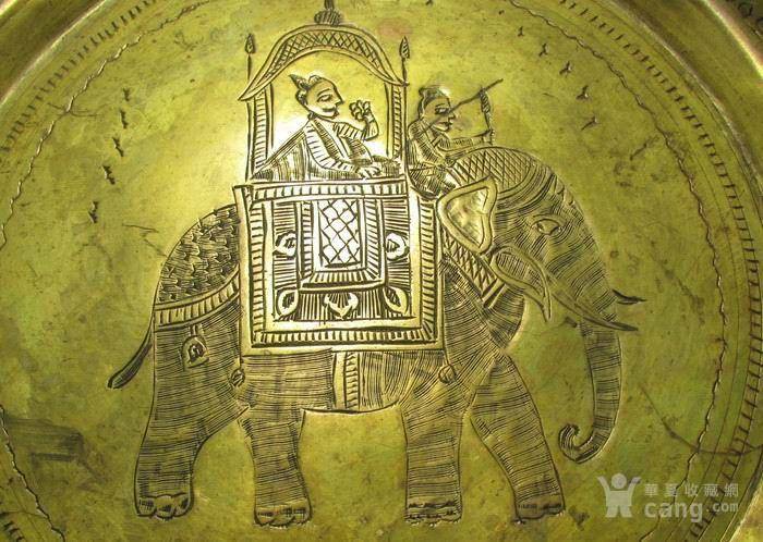 19世纪铜鎏金錾刻印度教人物故事壁挂饰图4