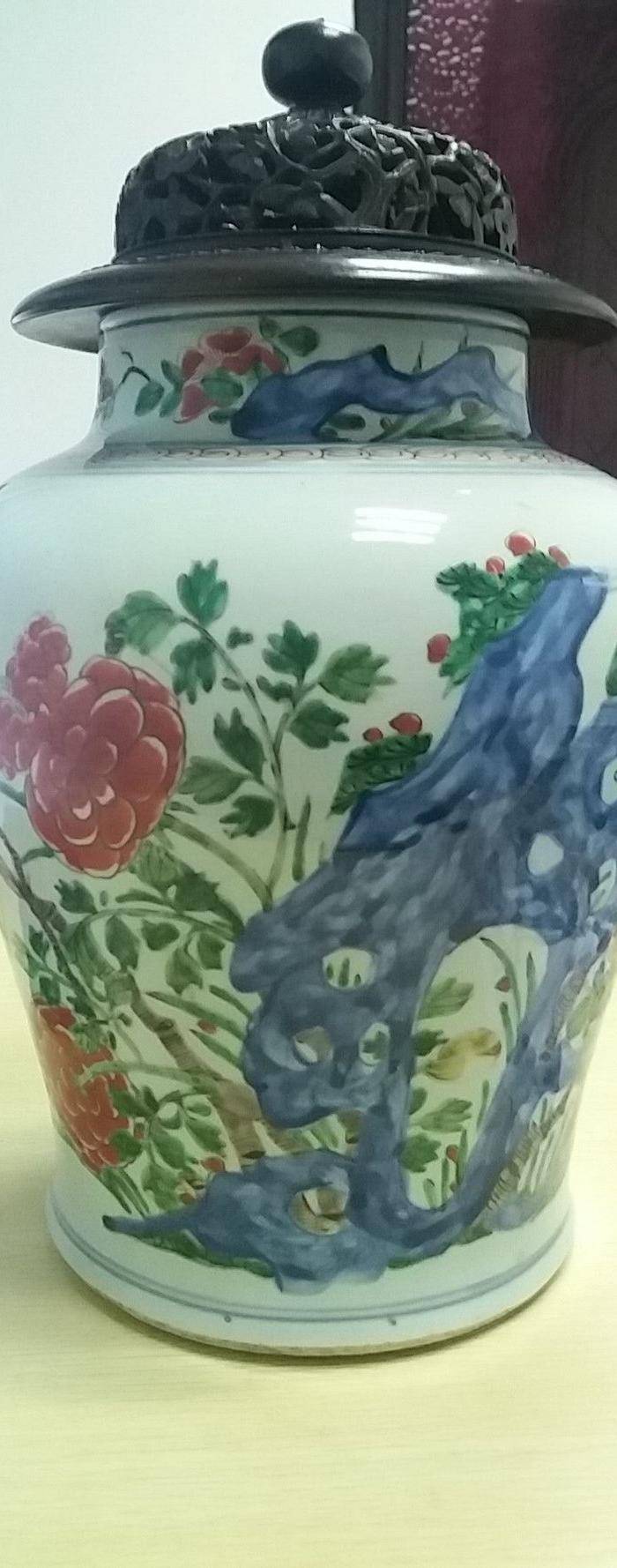 康青花五彩大罐图2
