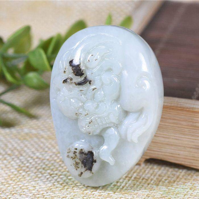和田玉 俏色招财貔貅 招财进宝 上下双孔图3