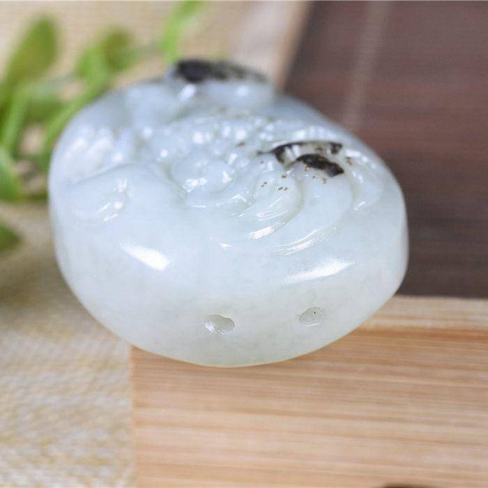 和田玉 俏色招财貔貅 招财进宝 上下双孔图6