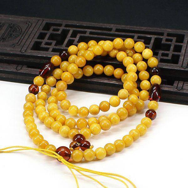 天然蜜蜡圆珠挂链0702图4