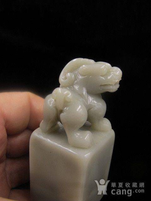 寿山结晶老性羊脂地灰芙蓉石大章图7