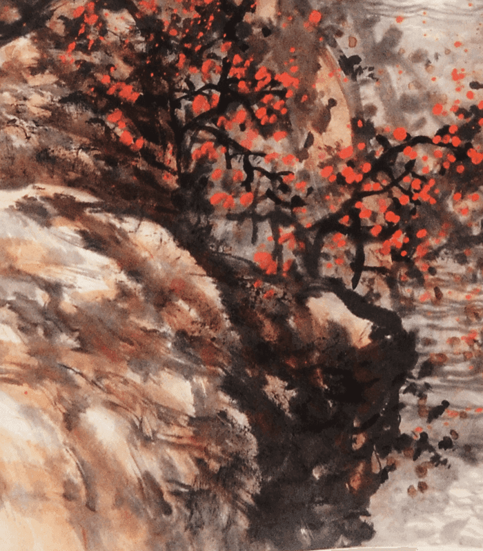 著名花鸟画家 赖殿贤 四尺对开平湖秋月图5
