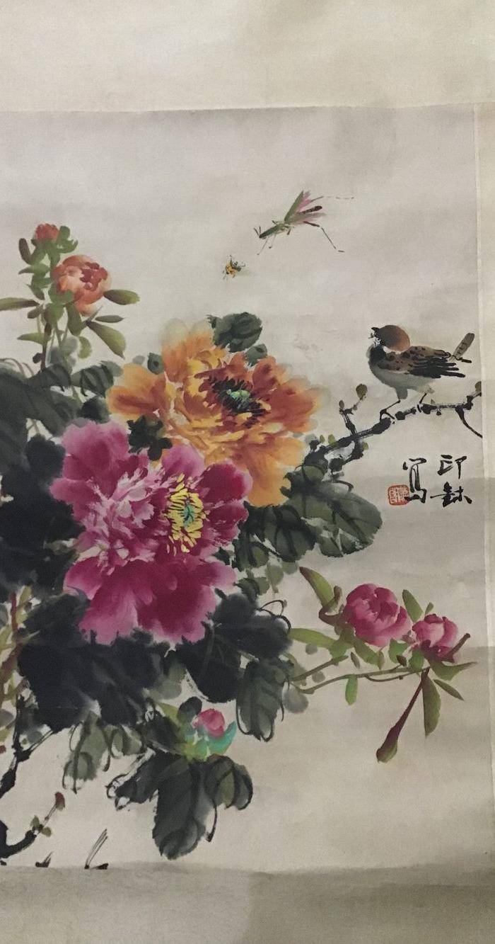 回流民国画家萧朗花卉作品图8