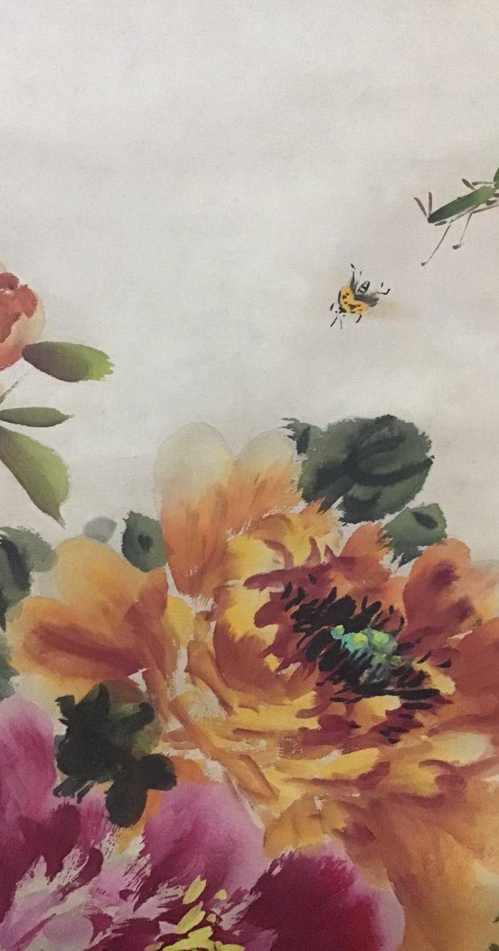 回流民国画家萧朗花卉作品图9
