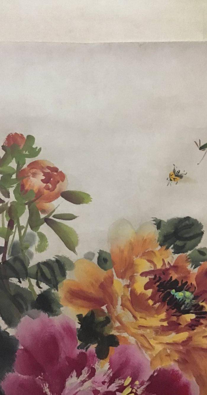 回流民国画家萧朗花卉作品图7