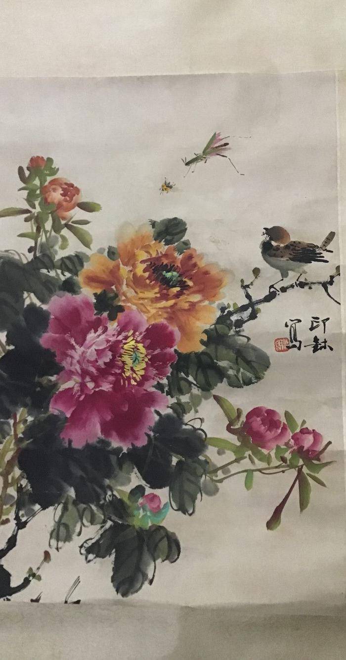 回流民国画家萧朗花卉作品图10