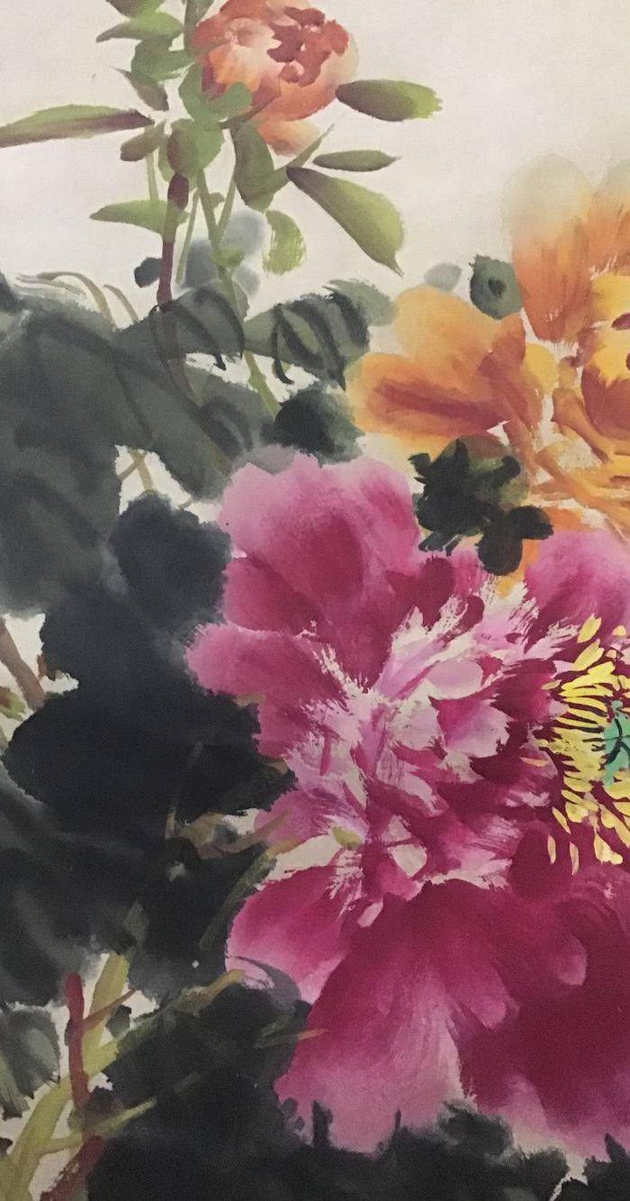 回流民国画家萧朗花卉作品图4