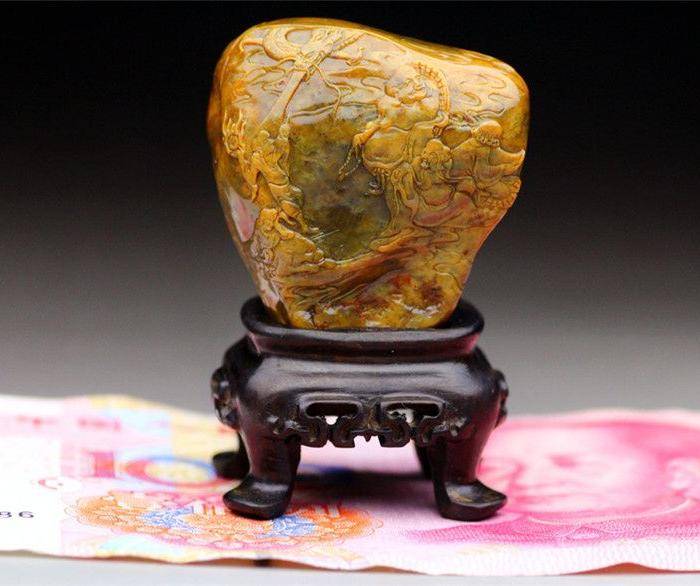 石帝 重器寿山田黄石《五应真》摆件图10