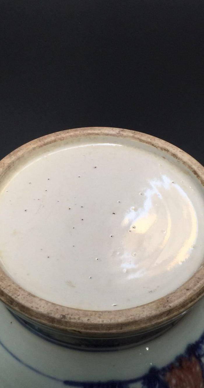 欧洲回流青花釉里红松鹿大花瓶图10