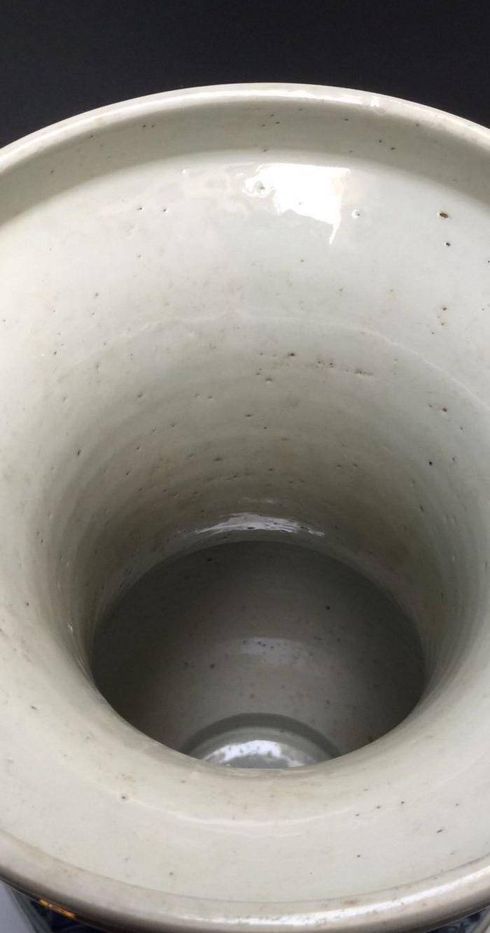 欧洲回流青花釉里红松鹿大花瓶图12