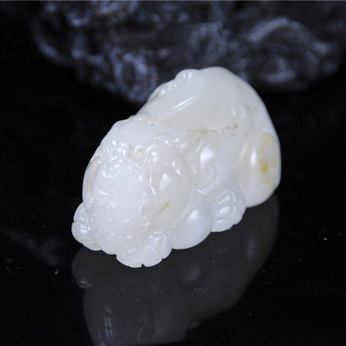 和田玉 籽玉 招财貔貅 招财进宝图4