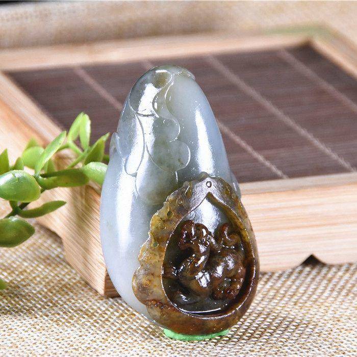 和田玉 古风 猛虎 虎虎生威 籽玉 沁皮霸气十足图2