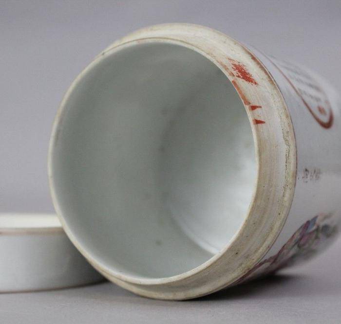 精品 清代无双谱粉彩盖罐图5