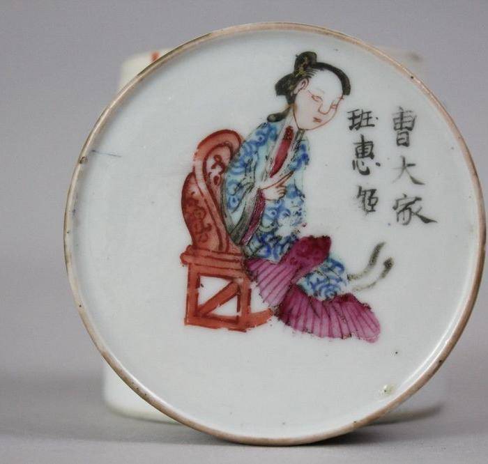 精品 清代无双谱粉彩盖罐 2图6