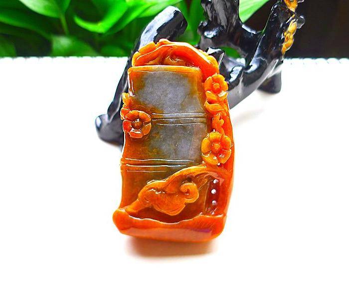 自然光实拍!天然A货好种帝王红鸟语花香图7