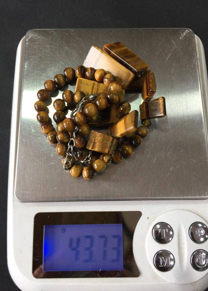 8001欧洲回流虎睛石项链图9