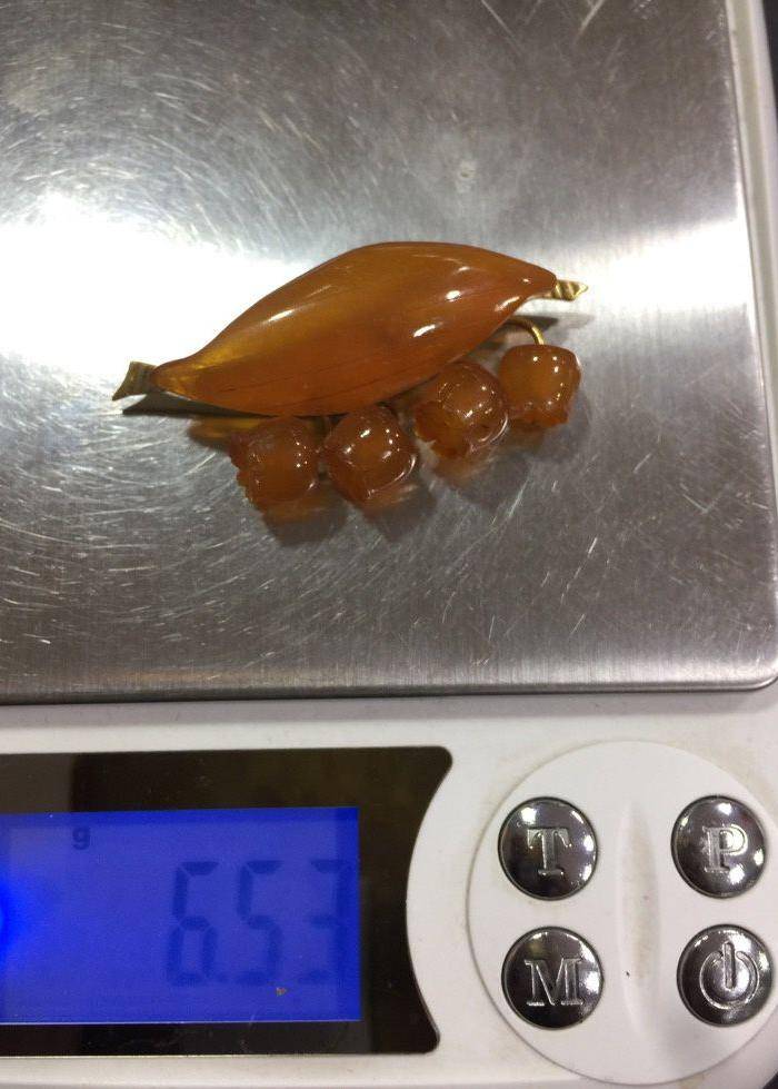 8021欧洲回流俄罗斯金工蜜蜡胸针图10