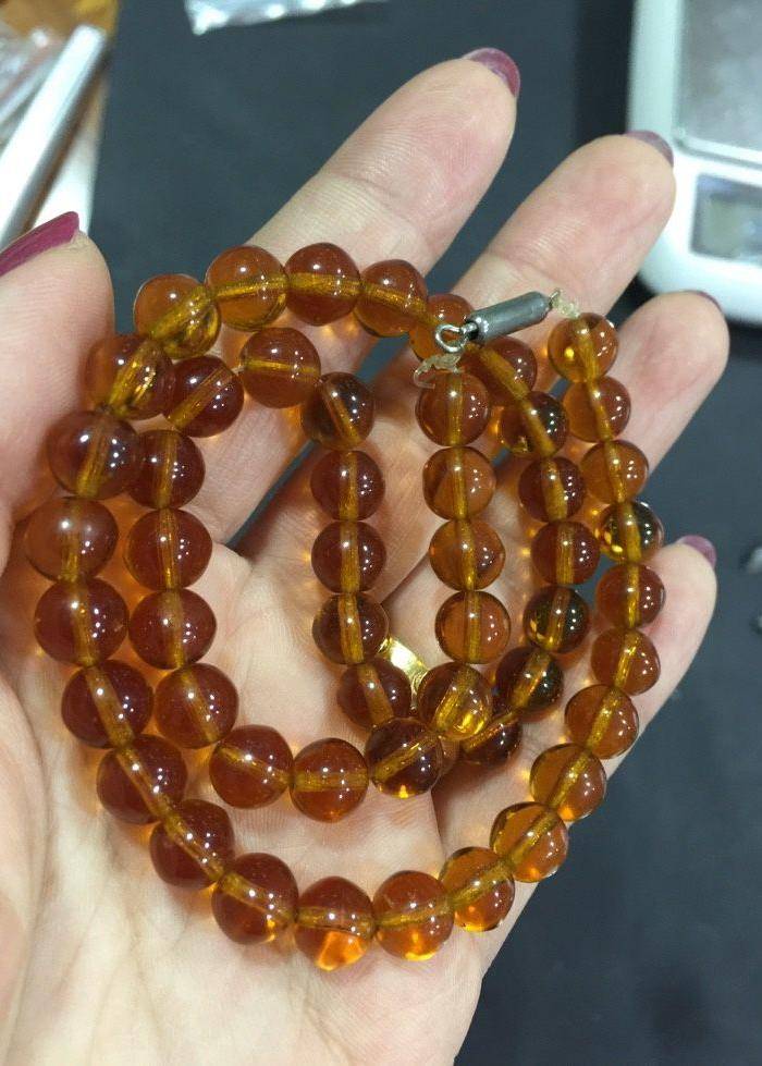 8022欧洲回流黄水晶项链可改成手串图6