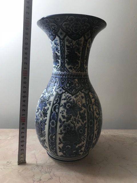 7459 欧洲回流荷兰青花牡丹敞口瓶图8