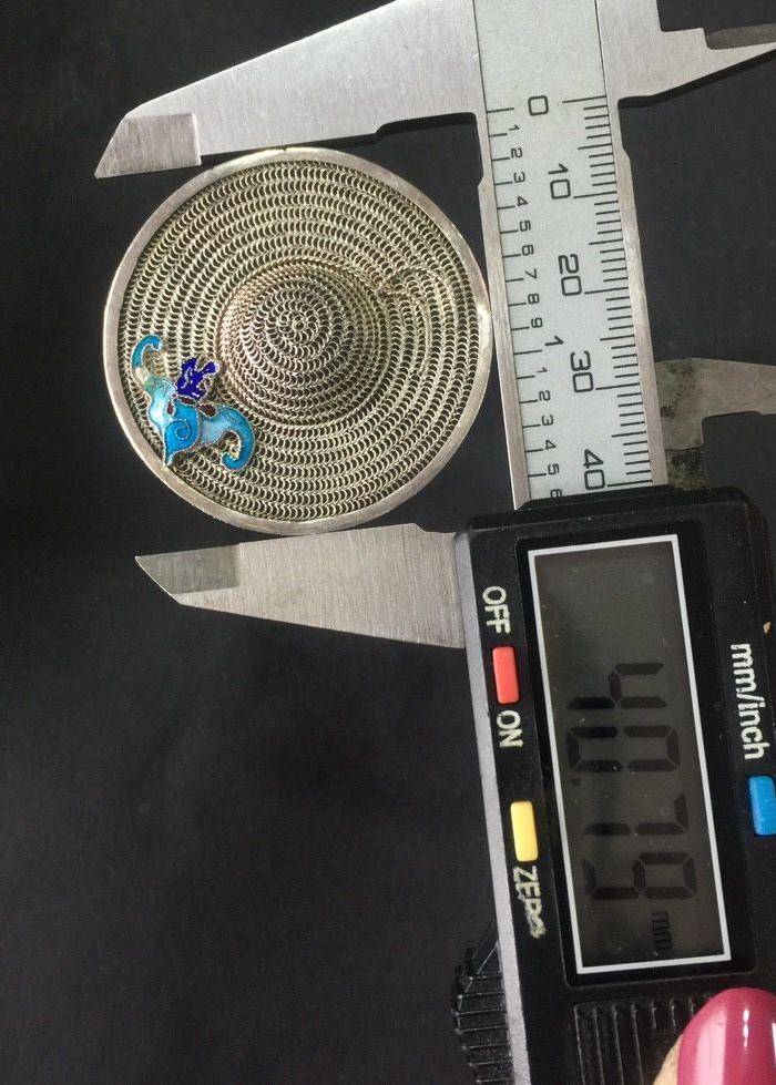 8029欧洲回流银花丝珐琅彩胸针图8