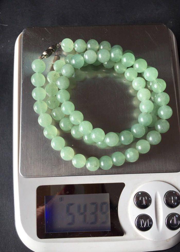8036欧洲回流岫玉项链图9