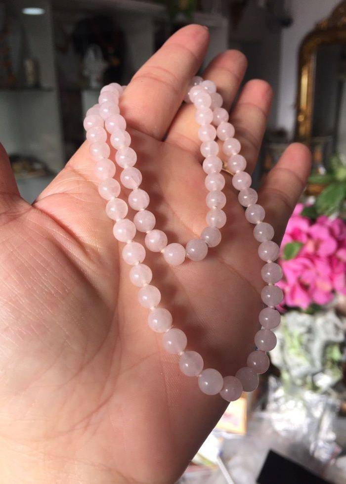 8037欧洲回流粉水晶项链图6