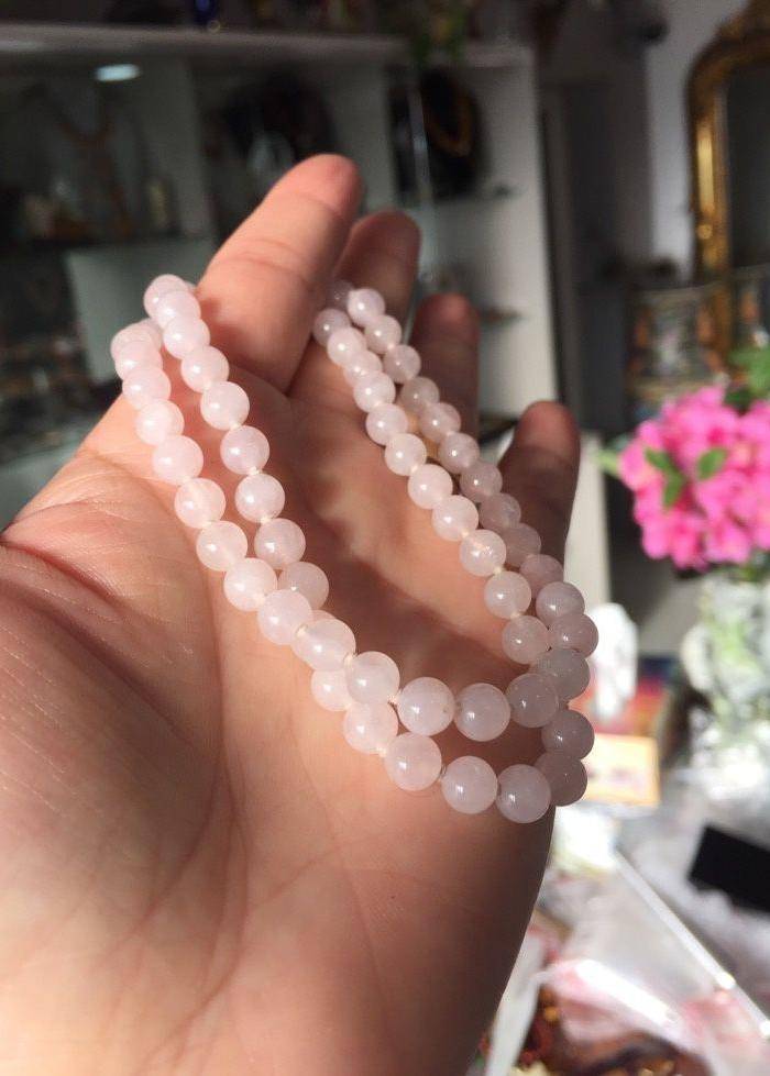 8037欧洲回流粉水晶项链图9