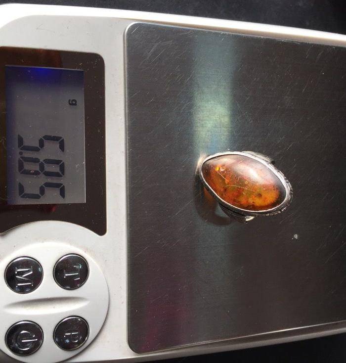 8046欧洲回流老蜜蜡银戒指图9