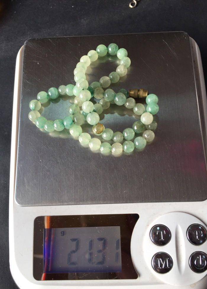 8050欧洲回流岫玉项链图9