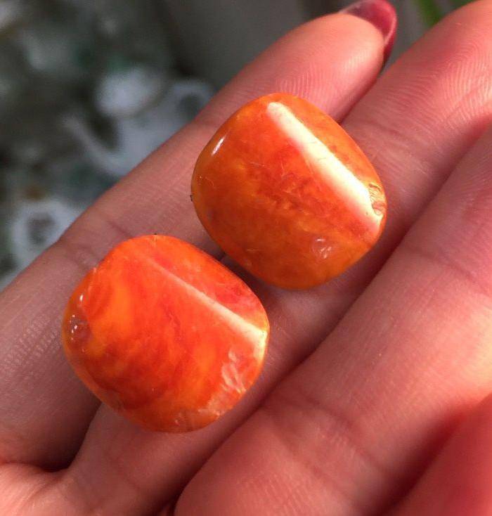 8063欧洲回流老蜜蜡耳夹图7