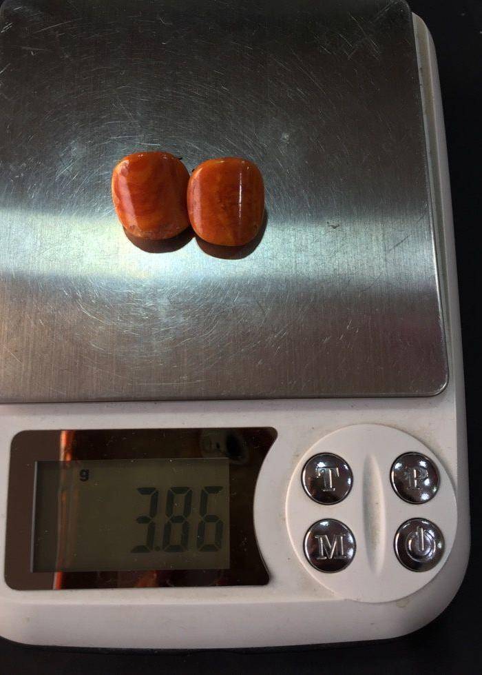 8063欧洲回流老蜜蜡耳夹图10