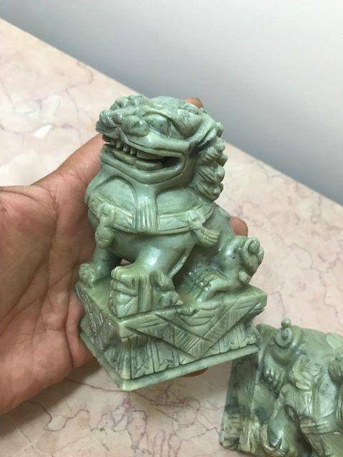 7514 天河石门狮一对图5