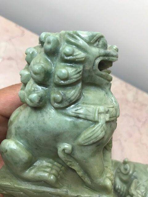 7514 天河石门狮一对图7