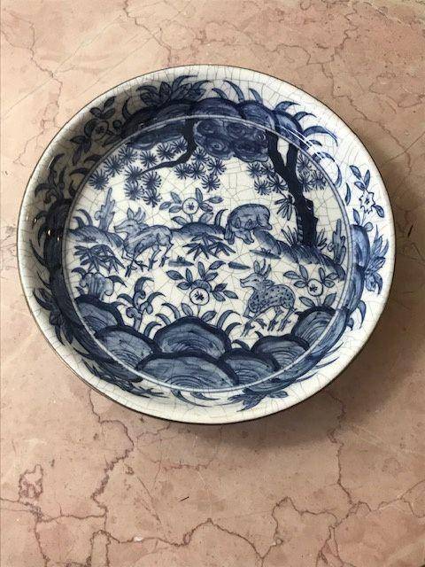 7516 青花狩猎纹笔洗图2