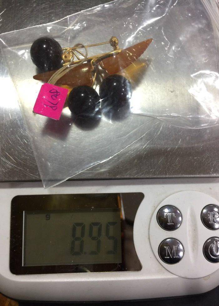 8079欧洲回流俄罗斯金工蜜蜡胸针图9