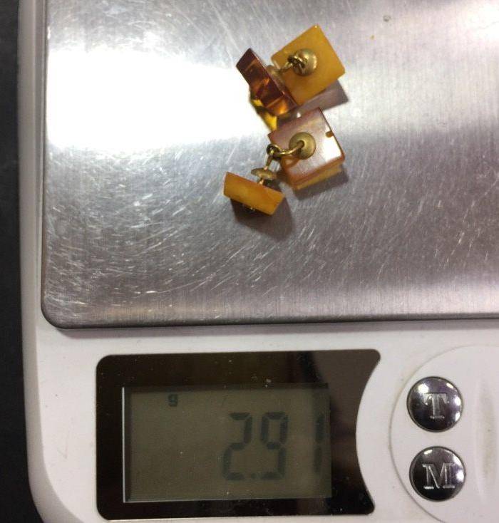 8083欧洲回流原矿老蜜蜡俄罗斯金工袖扣图10
