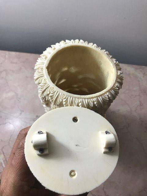7454 民国 透雕狩猎纹大灯座图8