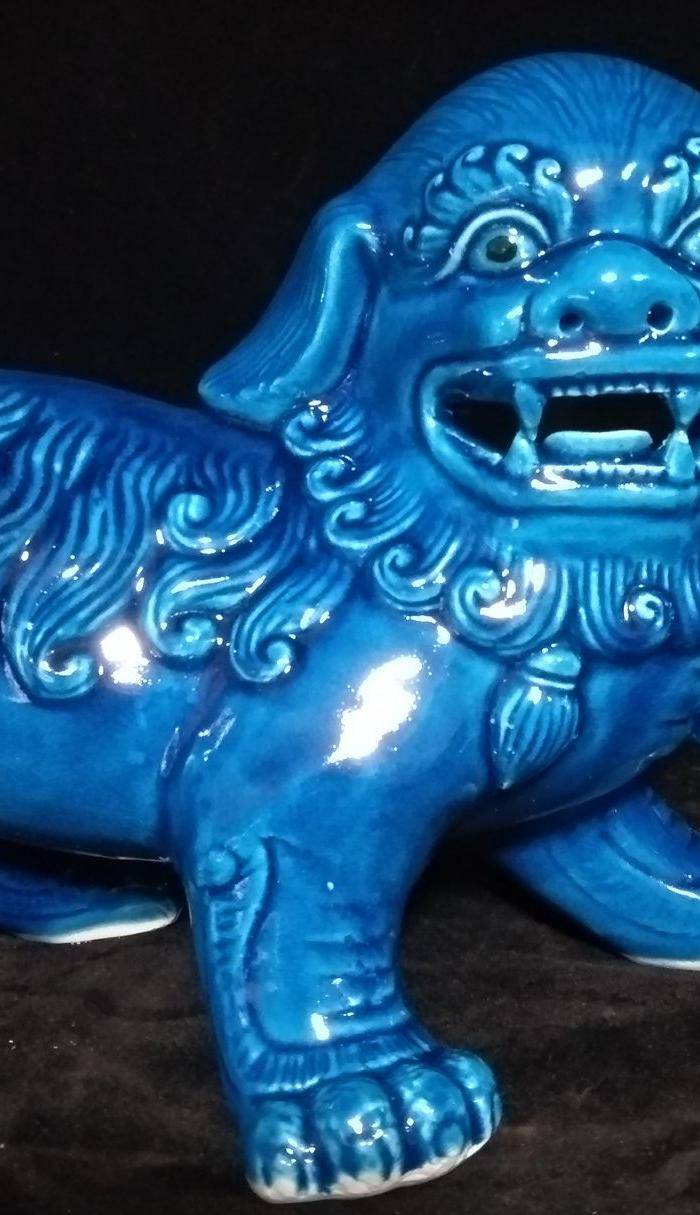 回流之孔雀蓝站大狮一对之二图6
