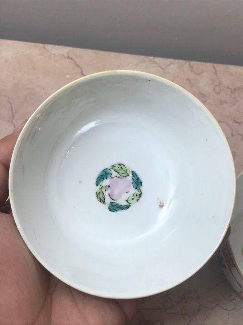7447 晚清粉彩寿字碗一对图5