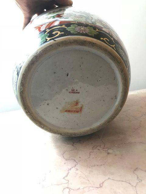 7428 民国 粉彩开光凤纹卷缸图10