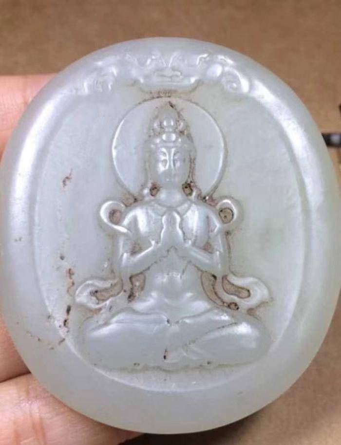 英国回流的和田玉玉佩图10