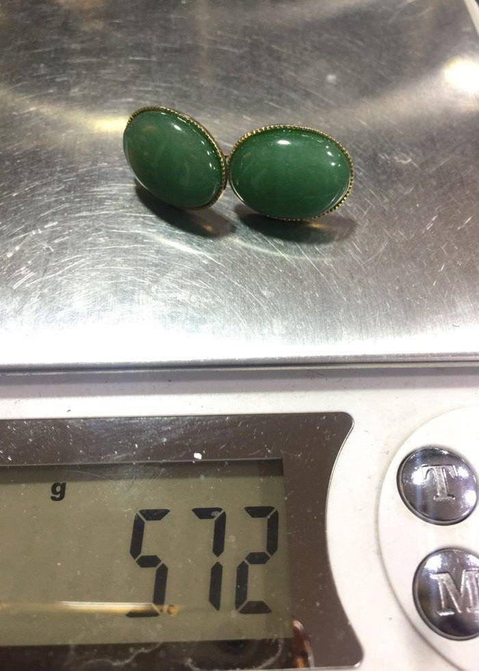8086欧洲回流岫玉耳钉图11