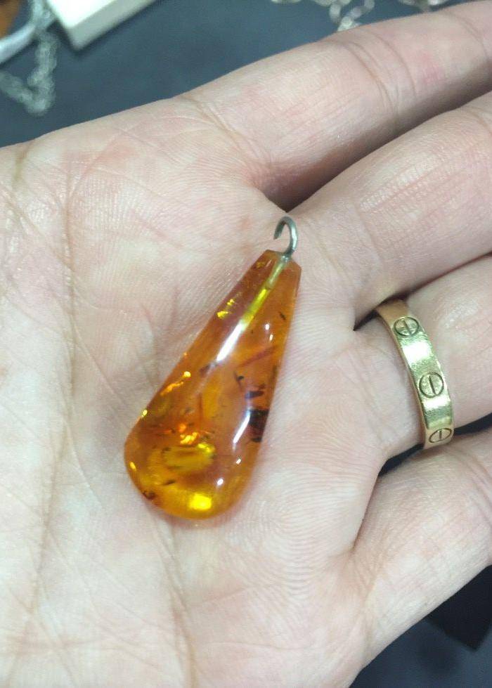 8087欧洲回流金珀爆花坠子图5