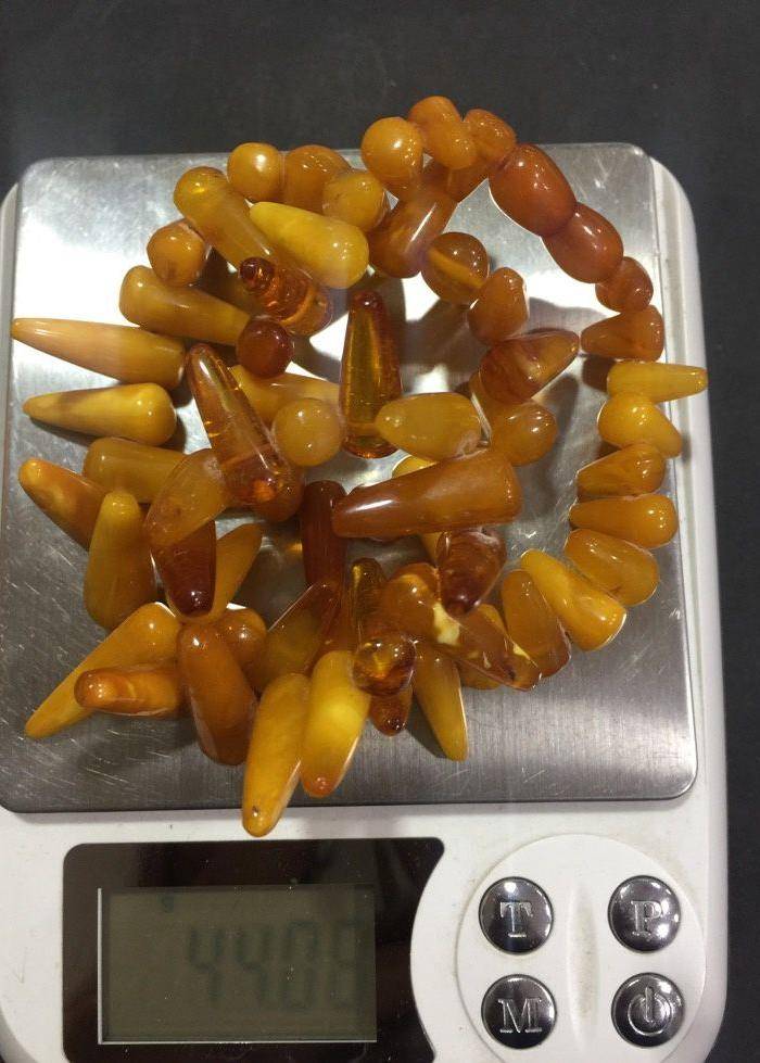 8091欧洲回流锥形老蜜蜡项链图11