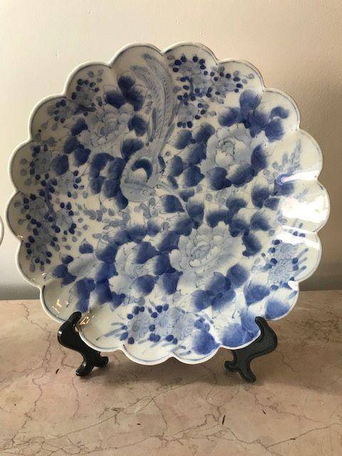 7523 民国青花牡丹对盘图3