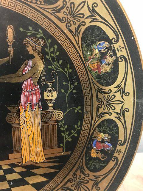 7526 欧洲回流希腊手工描金圆盘图5