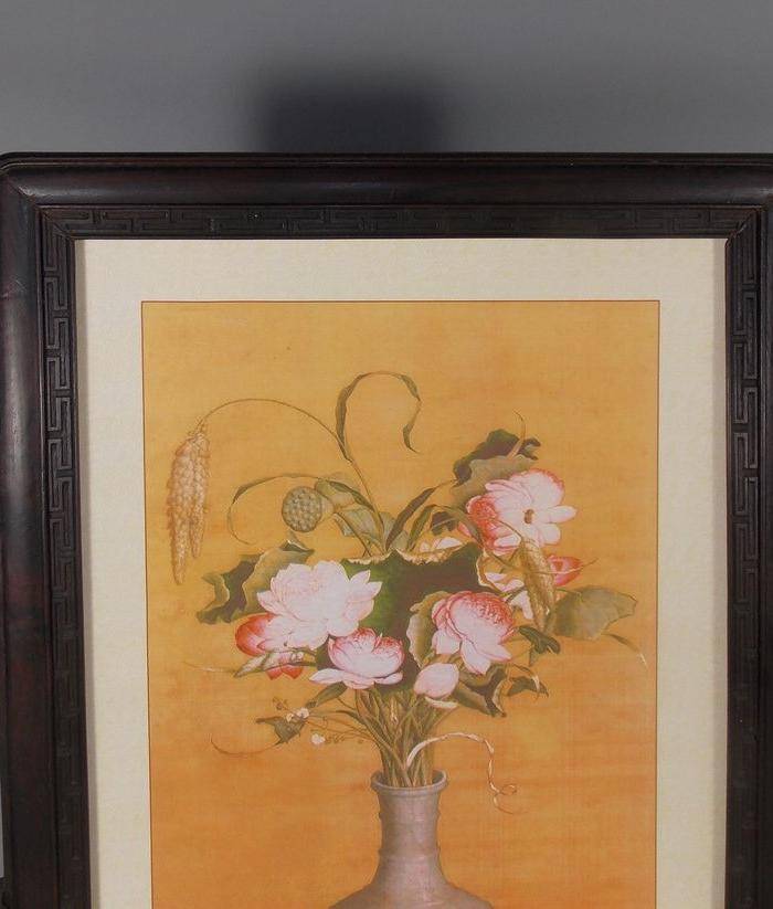 清红木缠枝大插屏图2