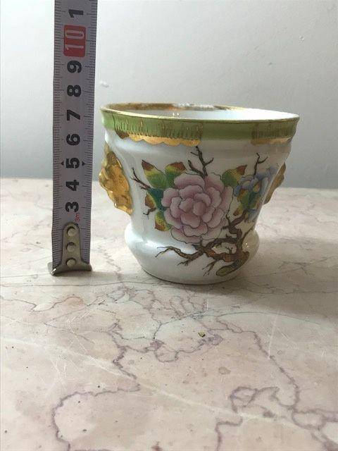 7532 民国粉彩花卉兽耳小花盆图9